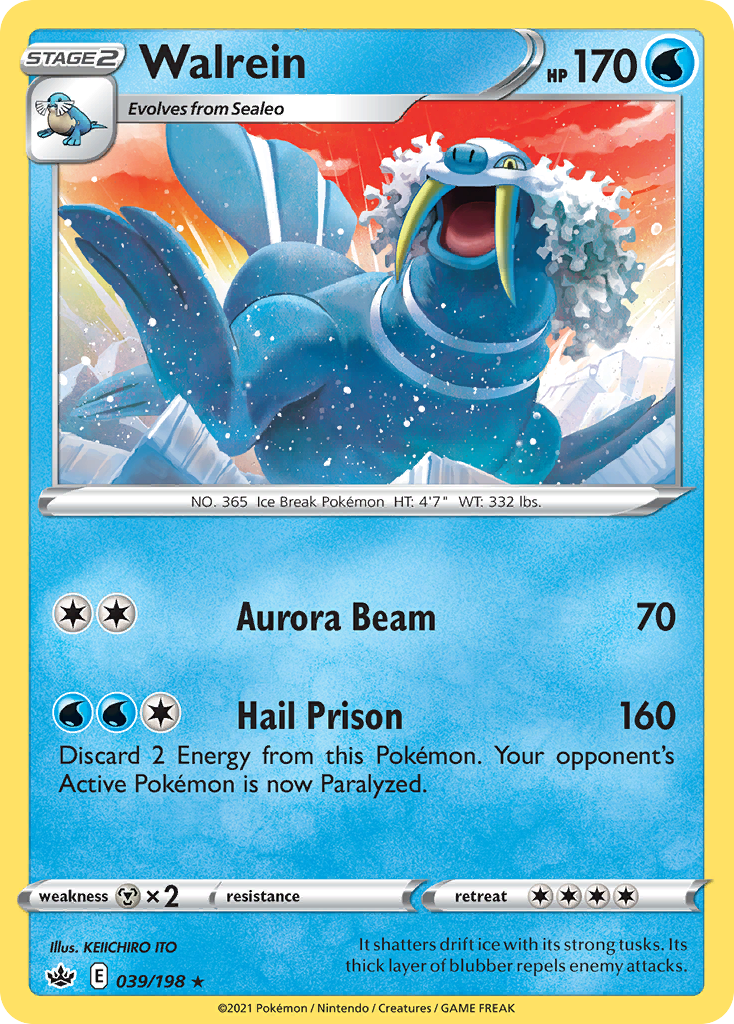 Walrein - Chilling Reign 039/198 (Foil) - Near Mint