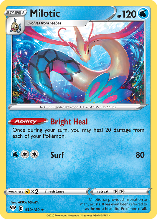 Milotic - Darkness Ablaze 039/189 (Foil) - Near Mint