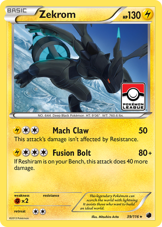 Zekrom - Plasma Freeze 39  (Foil) - Damaged