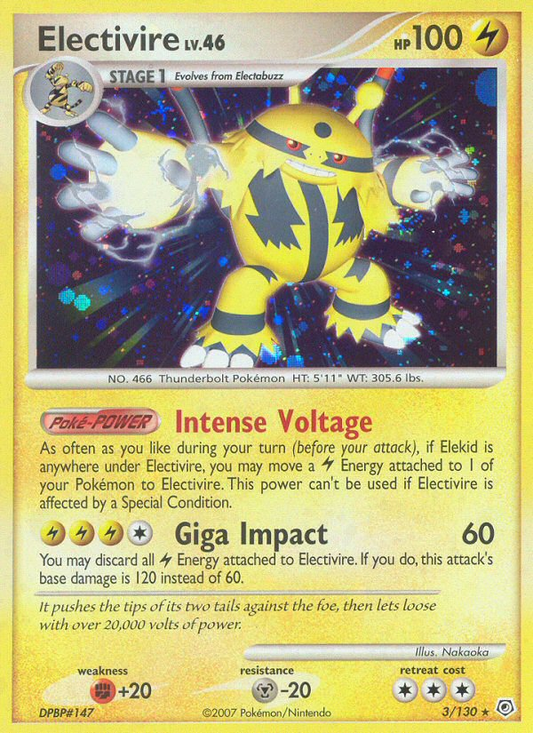 Electivire - Diamond & Pearl 3  (Foil) - Lightly Played - Ungraded