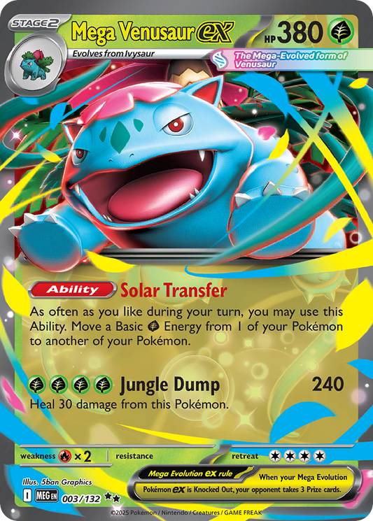 Mega Venusaur ex - Mega Evolution 003/132 (Foil) - Near Mint