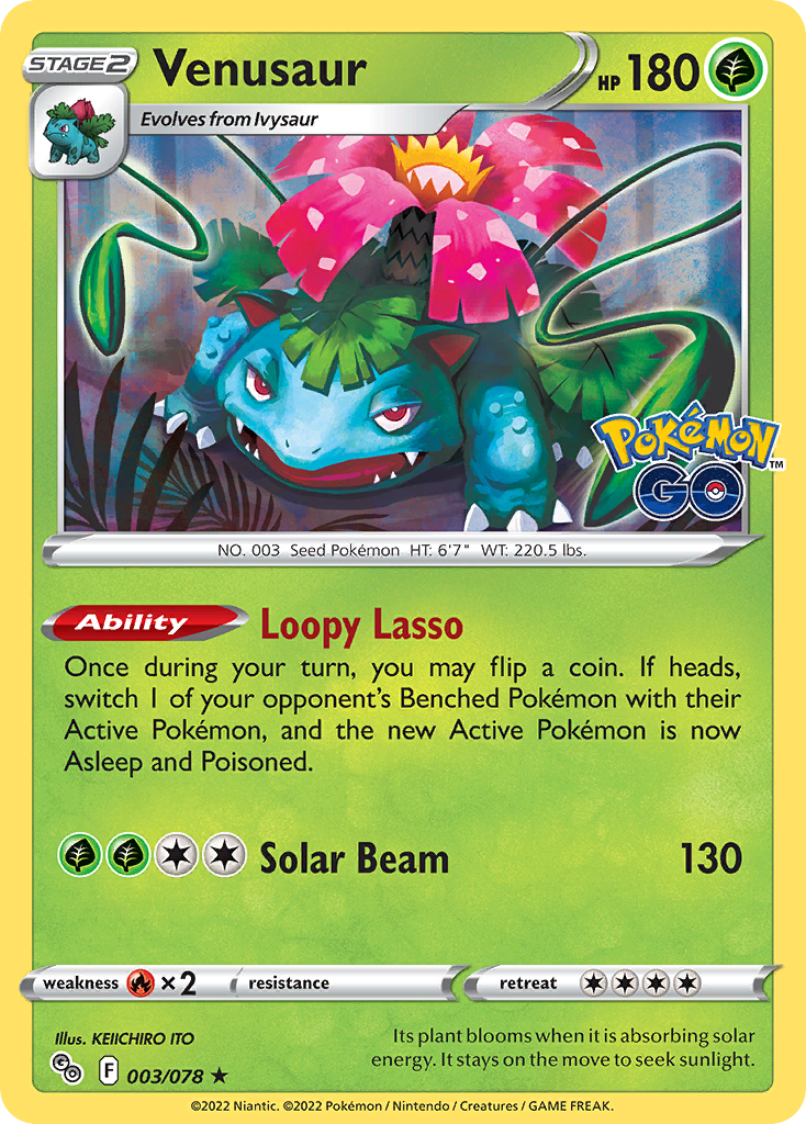 Venusaur - Pokemon Go 003/078 (Foil) - Near Mint