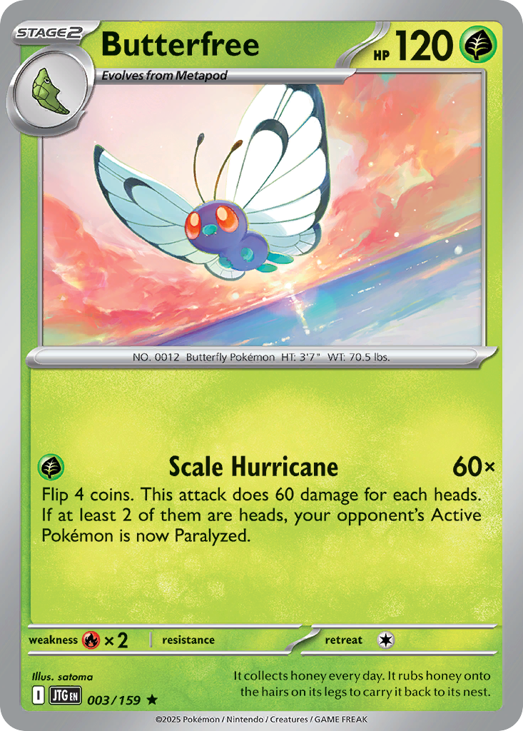 Butterfree - Journey Together 003/159  (Foil) - Near Mint