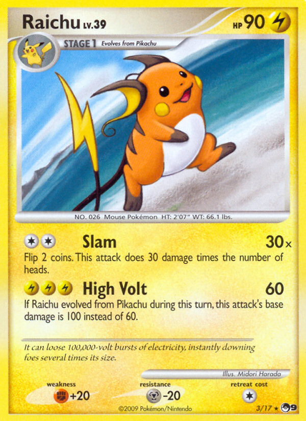 Raichu - POP Series 9 3 (Foil) - Moderately Played