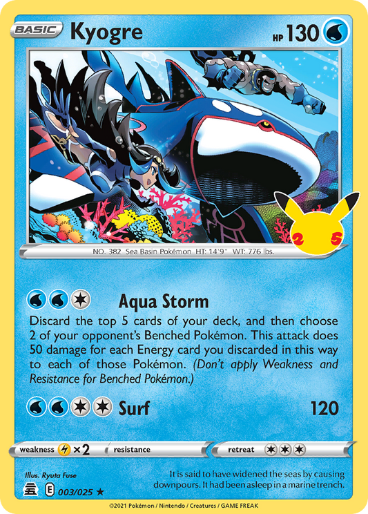 Kyogre - Celebrations 003/025 (Foil) - Near Mint