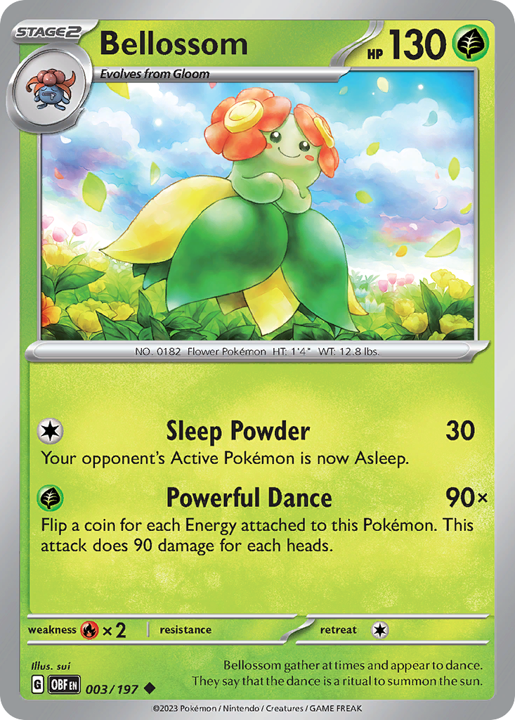 Bellossom - Obsidian Flames 003/197 - Near Mint