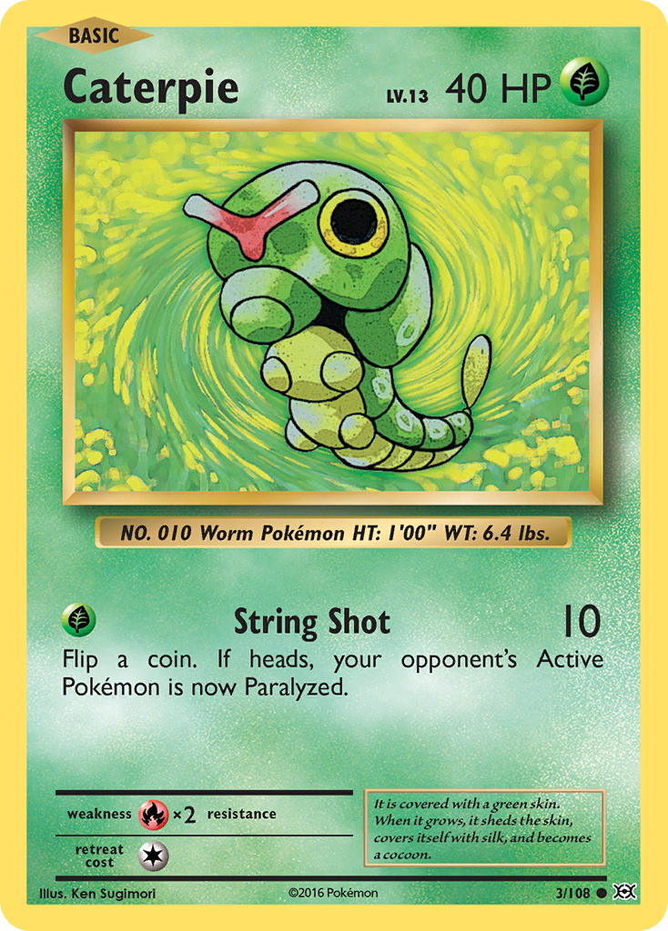 Caterpie - Evolutions 3/108 - Near Mint