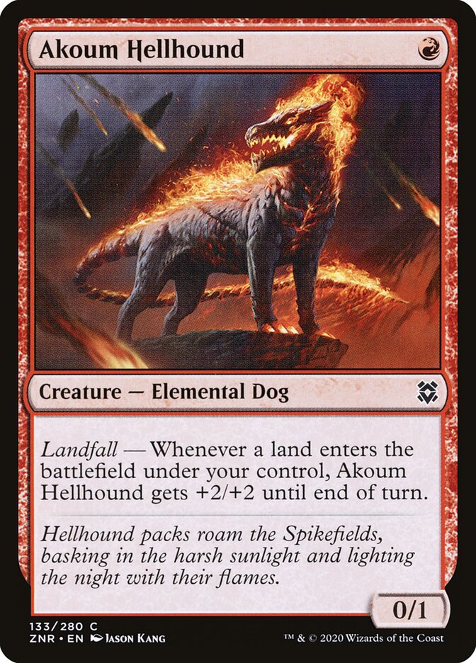 Akoum Hellhound - Zendikar Rising 133 (Foil)