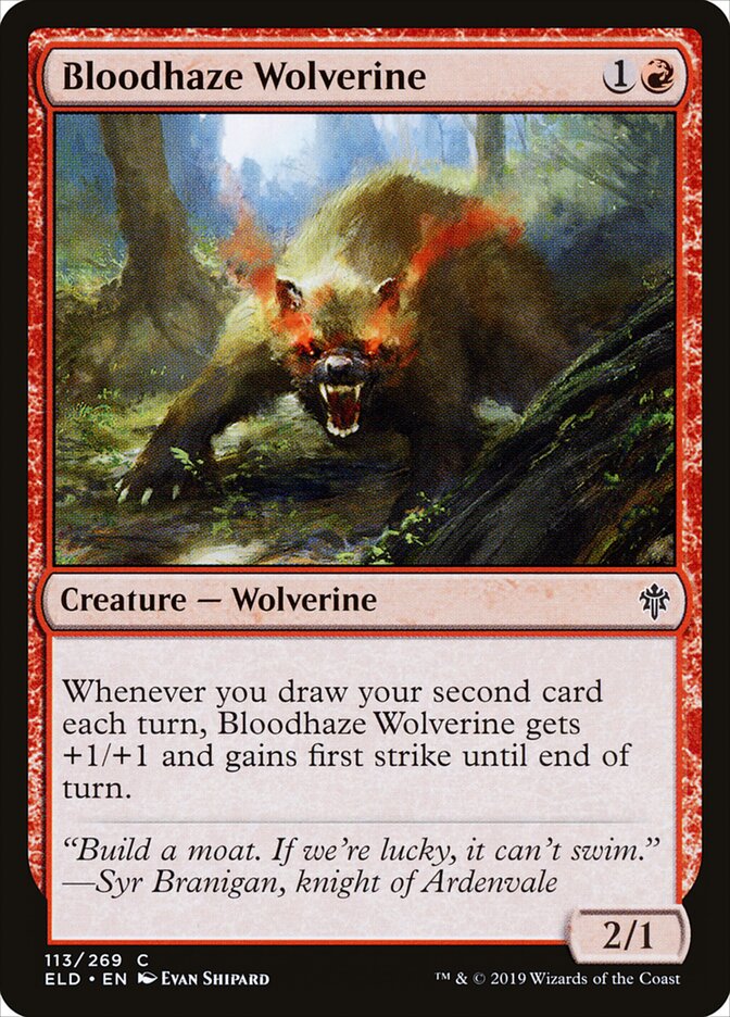 Bloodhaze Wolverine - Throne of Eldraine 113