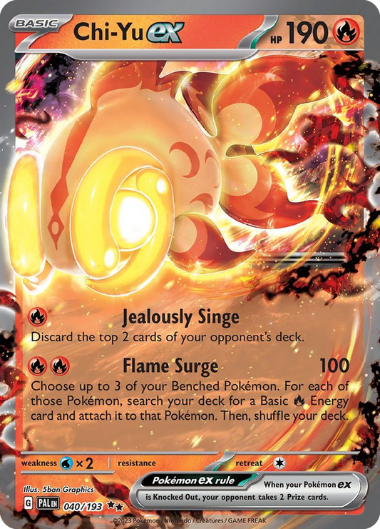Chi-Yu ex - Paldea Evolved 040/193  (Foil) - Near Mint - Ungraded