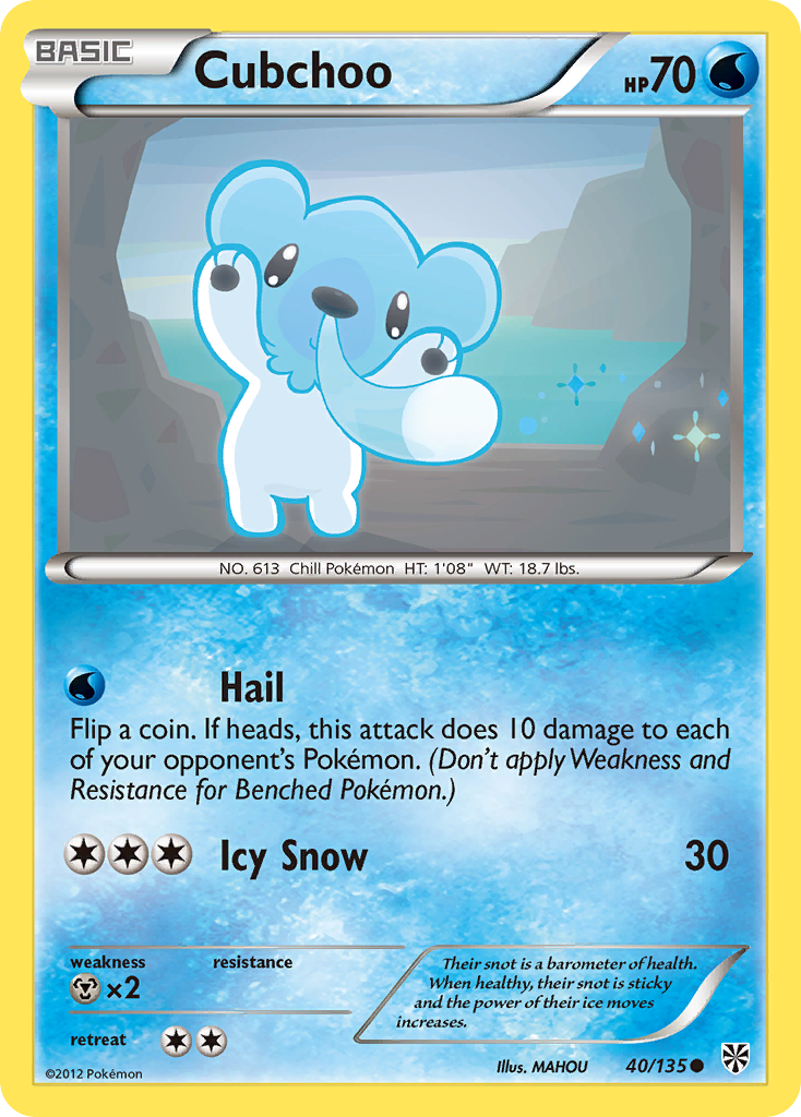 Cubchoo - Plasma Storm 40  (Foil) - Near Mint