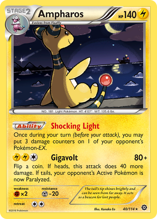 Ampharos - Steam Siege 40 (Foil) - Near Mint