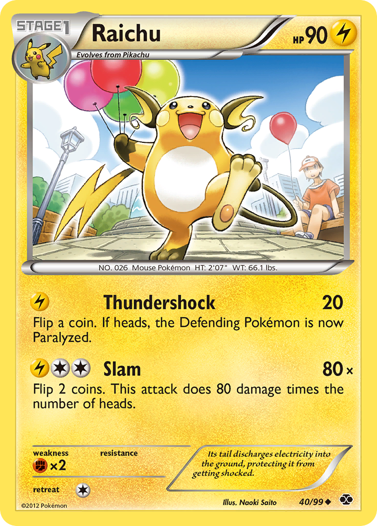 Raichu - Next Destinies 40 (Foil) - Near Mint