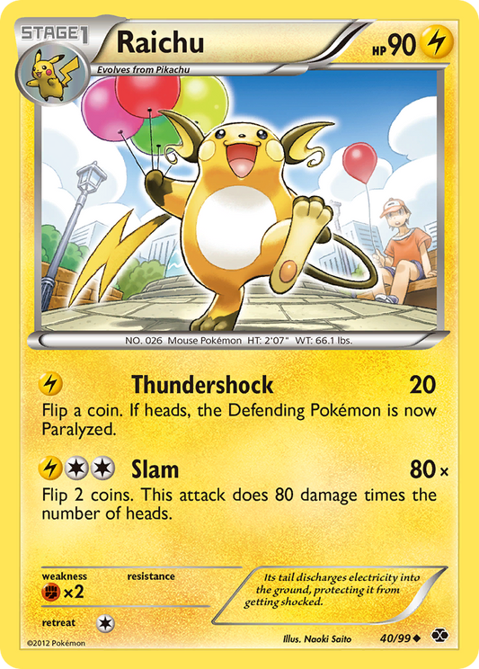 Raichu - Next Destinies 40 (Foil) - Near Mint