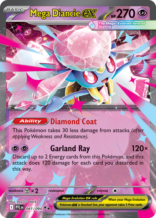 Mega Diancie ex - Phantasmal Flames 041/094 (Foil) - Near Mint