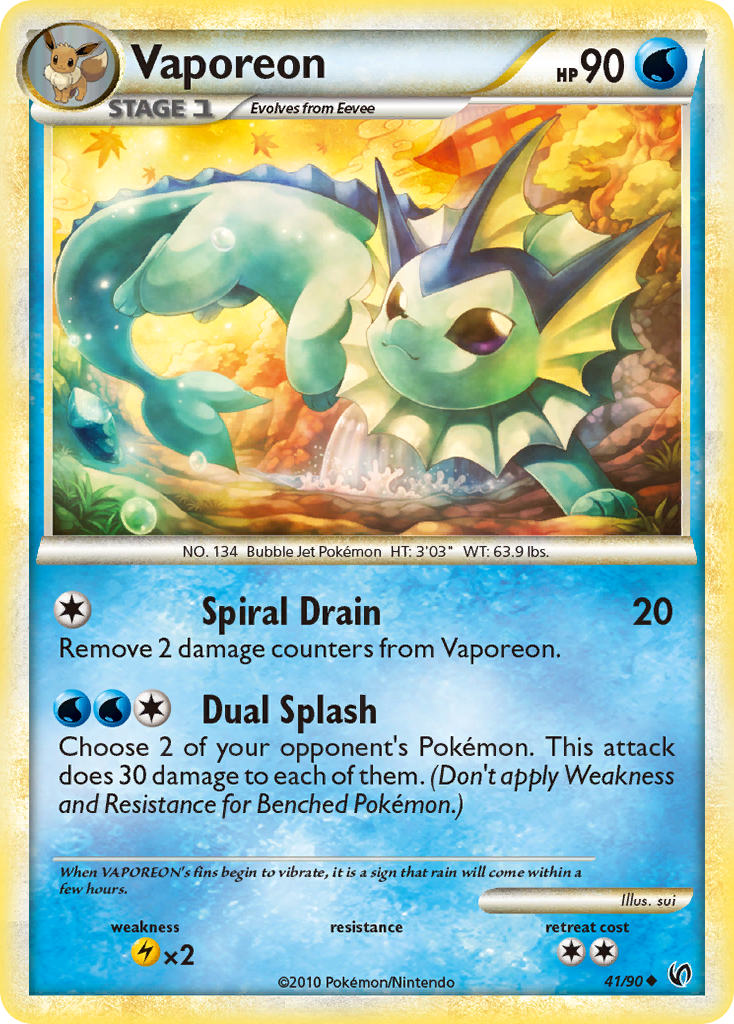 Vaporeon - Undaunted 41/90 - Near Mint