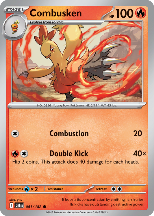 Combusken - Destined Rivals 041/182 (Foil) - Near Mint