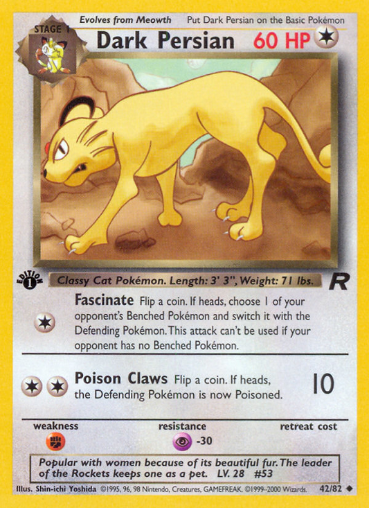Dark Persian - Team Rocket 42 - Near Mint