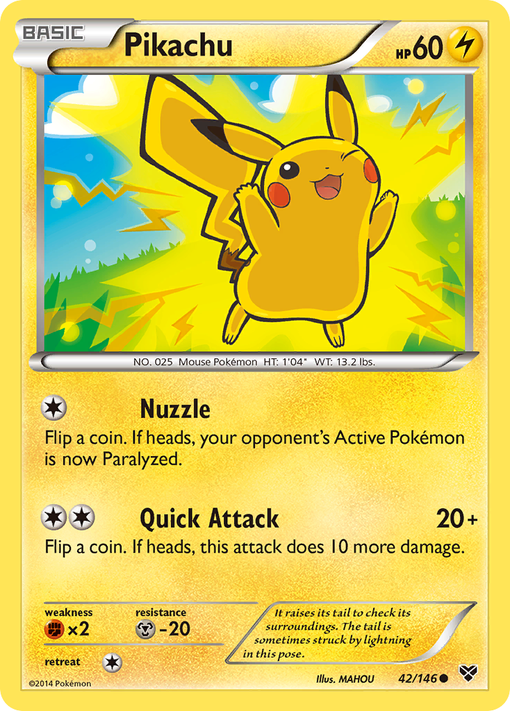 Pikachu - XY Base Set 42 - Near Mint