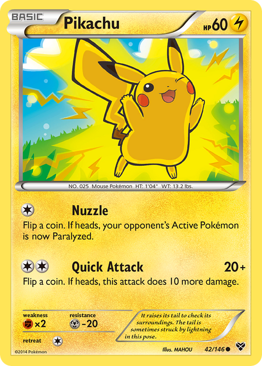 Pikachu - XY Base Set 42 - Near Mint
