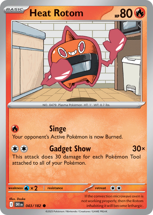 Heat Rotom - Destined Rivals 043/182 - Near Mint