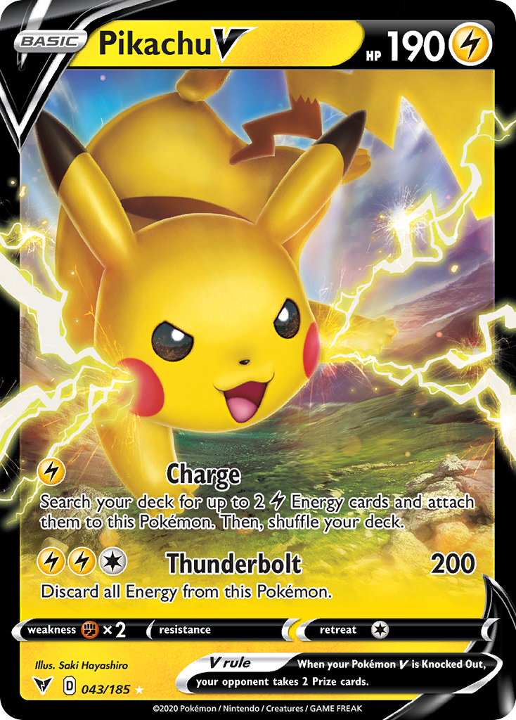 Pikachu V - Vivid Voltage 043/185 (Foil) - Near Mint