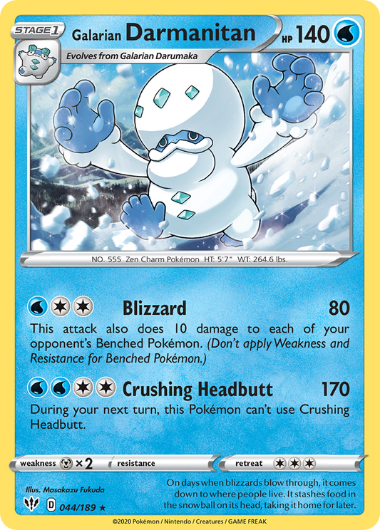 Galarian Darmanitan (44) - Darkness Ablaze 044/189 - Near Mint