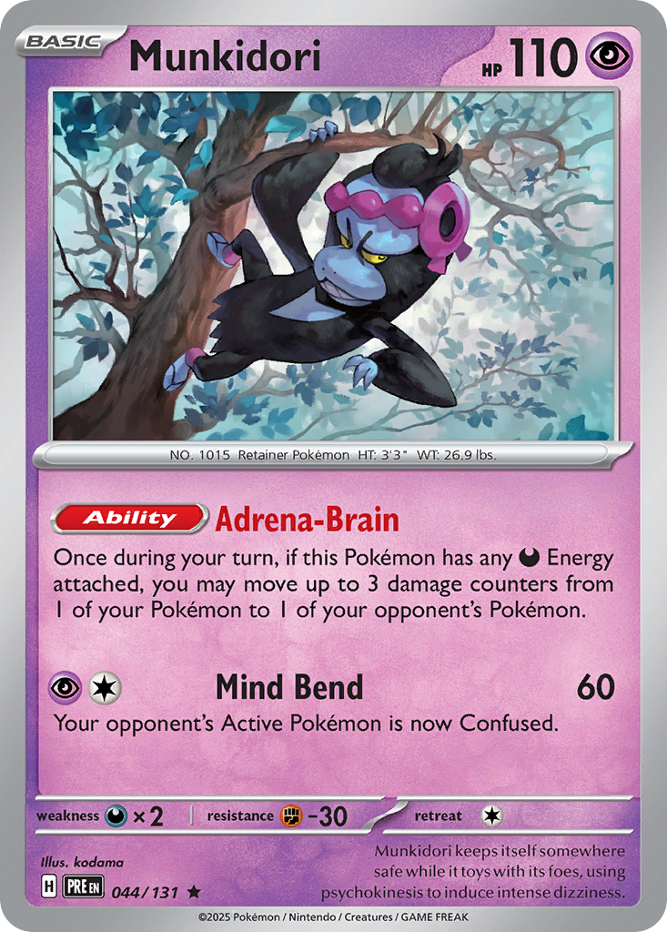Munkidori - Prismatic Evolutions 044/131 (Foil) - Near Mint