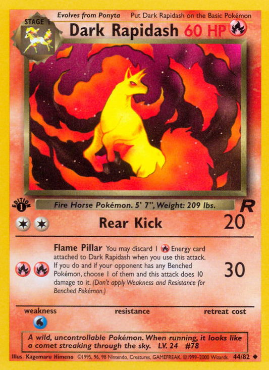 Dark Rapidash - Team Rocket 44 - Damaged