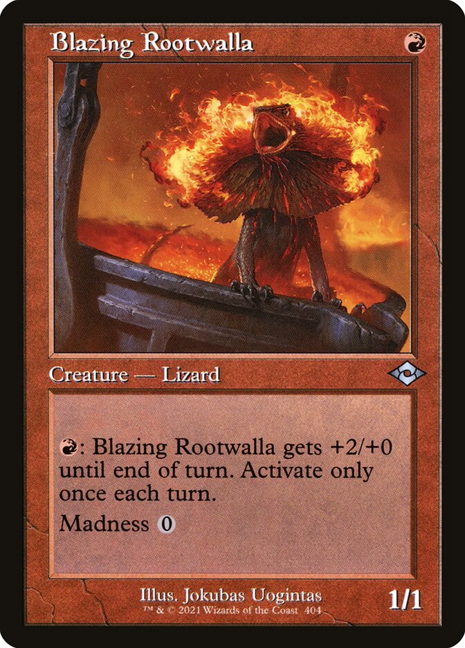 Blazing Rootwalla (Retro Frame) - Modern Horizons 2 404