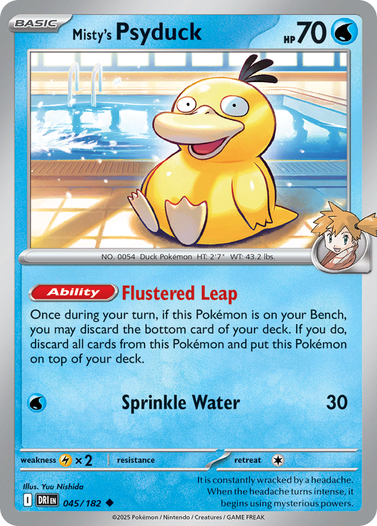 Misty's Psyduck - Destined Rivals 045/182 - Near Mint
