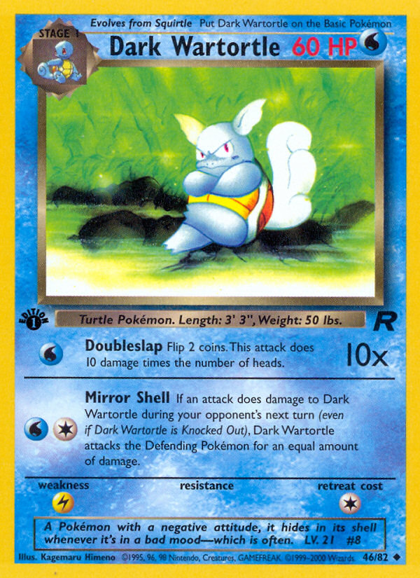 Dark Wartortle - Team Rocket 46 - Damaged