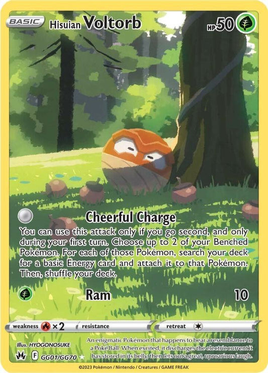 Hisuian Voltorb - Crown Zenith: Galarian Gallery GG01/GG70  (Foil) - Near Mint - Ungraded