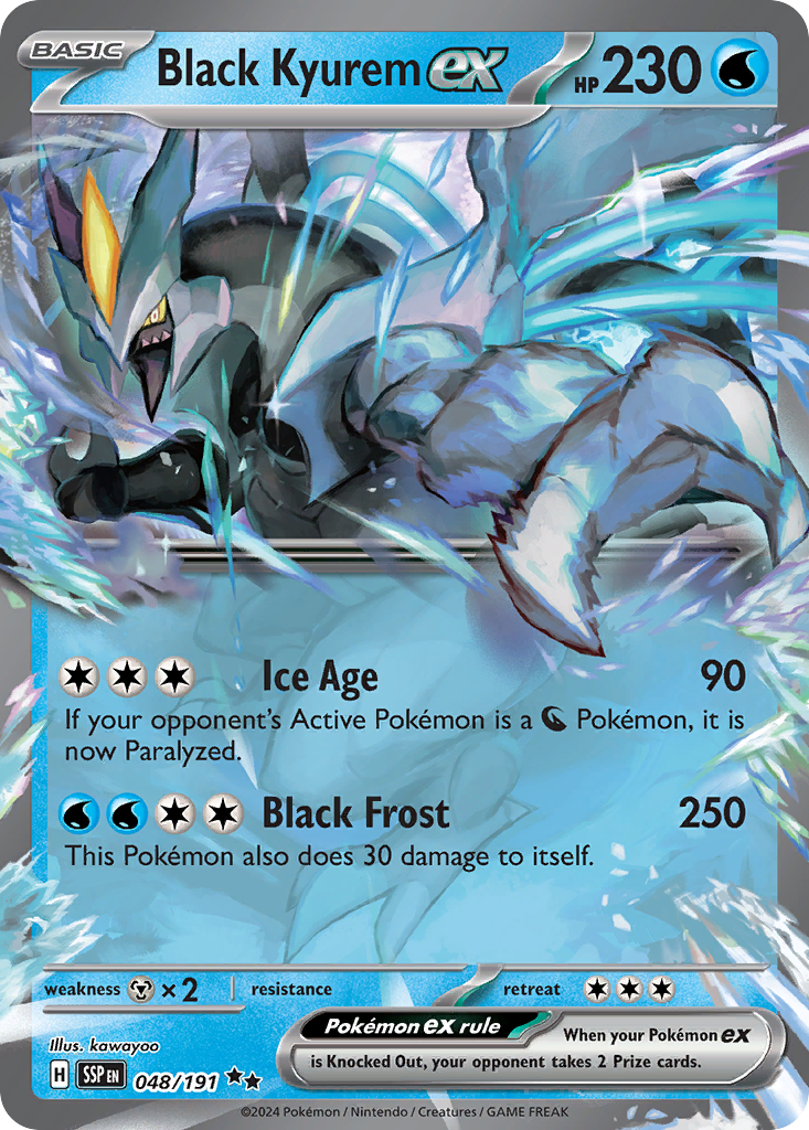 Black Kyurem ex - Surging Sparks 048/191 (Foil) - Near Mint
