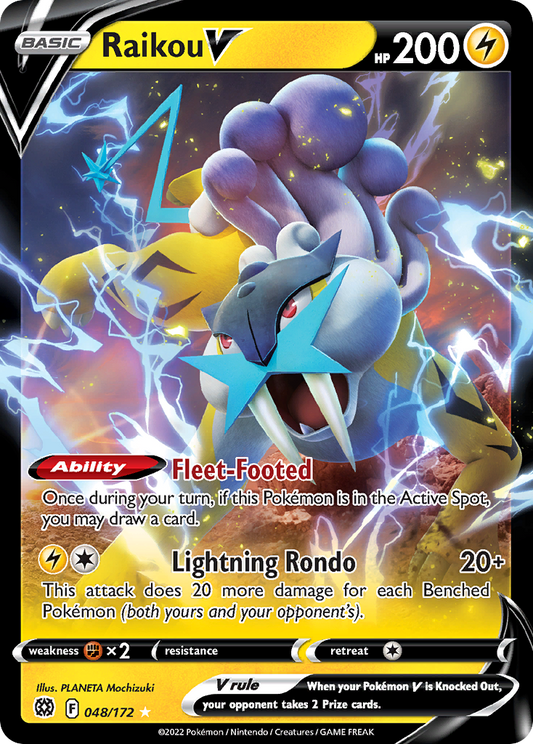 Raikou V - Brilliant Stars 048/172 (Foil) - Near Mint
