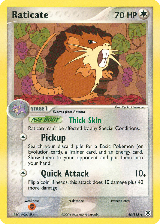 Raticate - EX FireRed & LeafGreen 48 - Near Mint