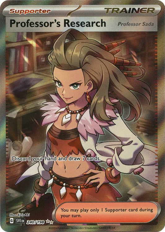 Professor's Research (Professor Sada) - Scarlet & Violet Base Set 240/198 (Foil) - Near Mint