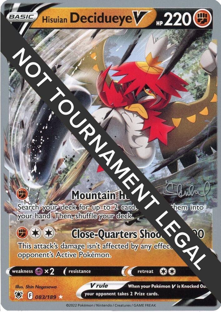 Hisuian Decidueye V (Ondrej Skubal) - World Championship Decks 083/189  - Near Mint - Ungraded