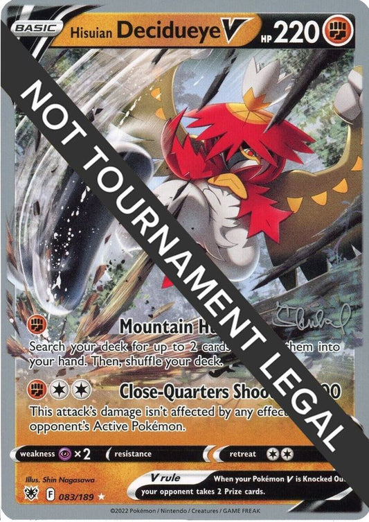 Hisuian Decidueye V (Ondrej Skubal) - World Championship Decks 083/189  - Near Mint - Ungraded