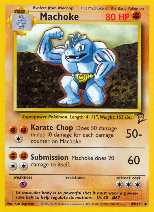 Machoke - Base Set 2 49  - Moderately Played