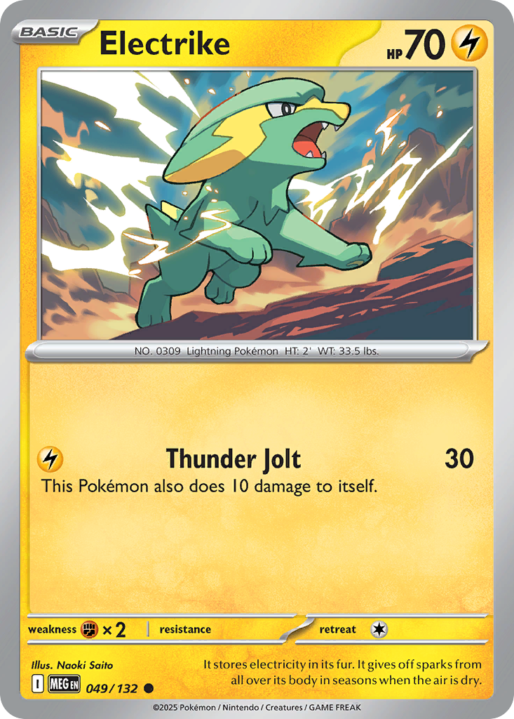 Electrike - Mega Evolution 049/132 (Foil) - Near Mint