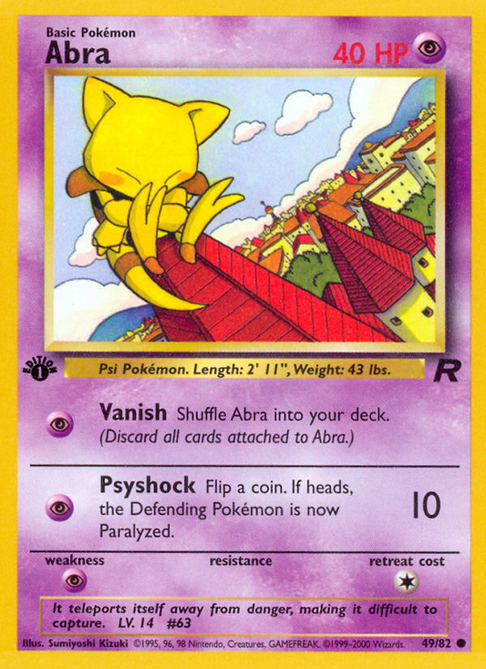 Abra - Team Rocket 49 - Moderately Played