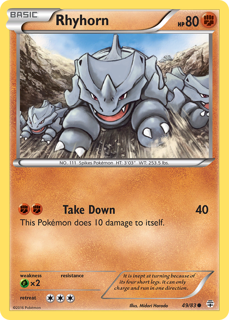 Rhyhorn - Generations 49/83 - Near Mint