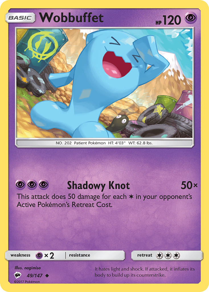 Wobbuffet - Burning Shadows 49/147 - Near Mint