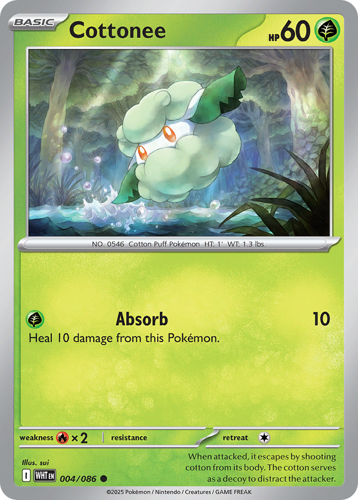 Cottonee - White Flare 004/086 (Foil) - Near Mint