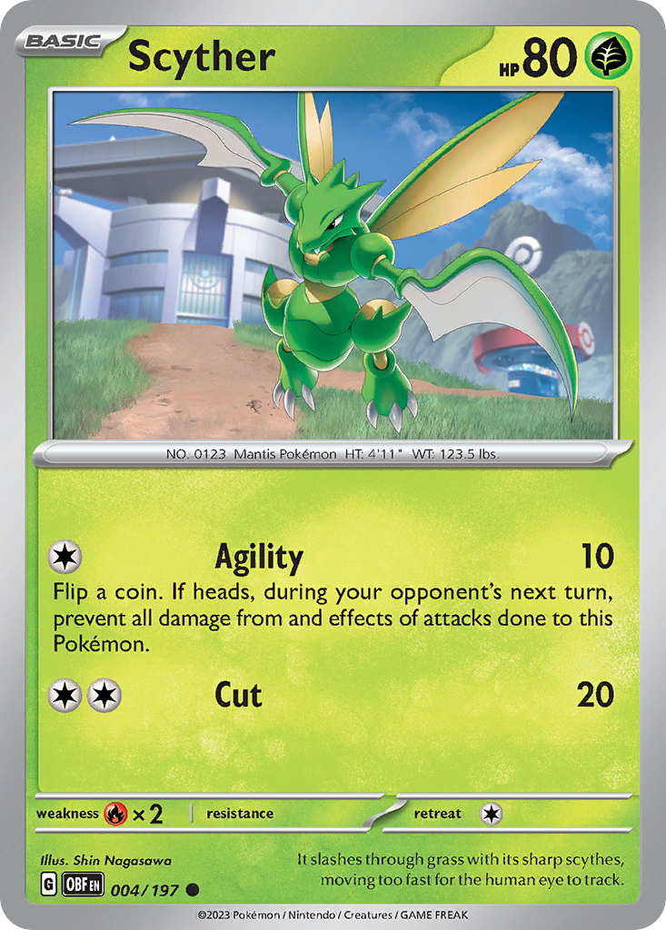 Scyther - Obsidian Flames 004/197 - Near Mint