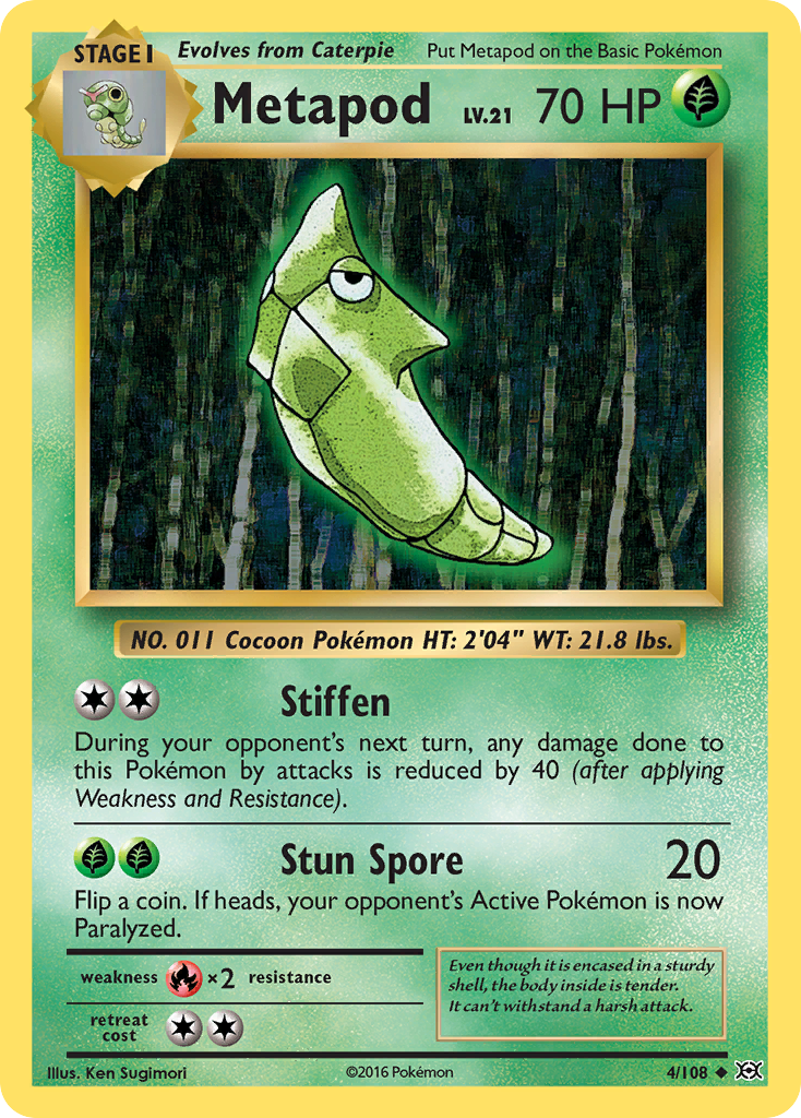 Metapod - Evolutions 4/108 - Near Mint