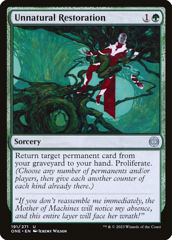 Unnatural Restoration - ONE 191