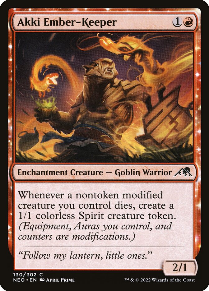 Akki Ember-Keeper - Kamigawa: Neon Dynasty 130 (Foil)