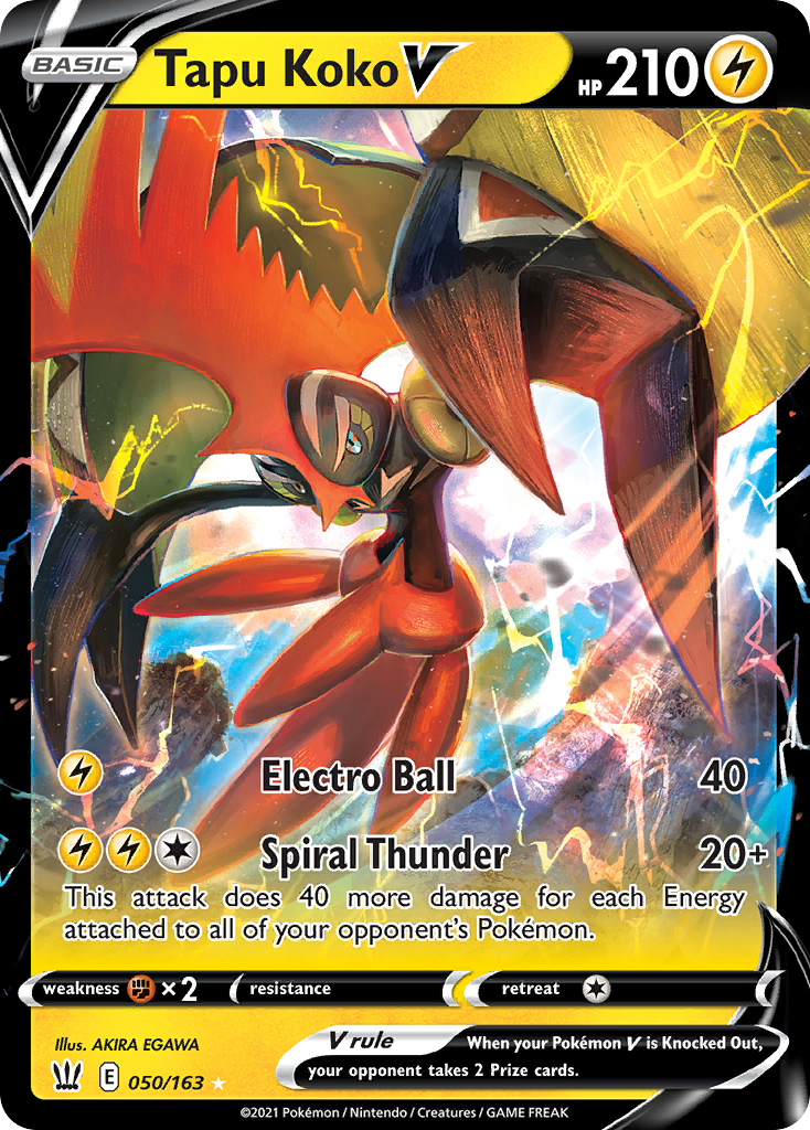 Tapu Koko V - Battle Styles 050/163 (Foil) - Near Mint